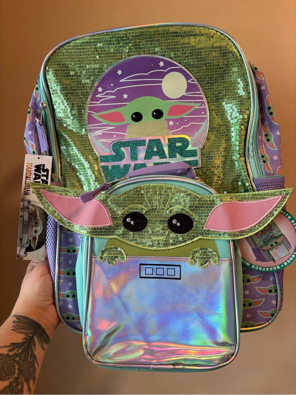 Star Wars The Child Kids Backpack - with matching lunch box